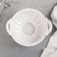 Блюдо керамическое с крышкой &laquo;Винтаж&raquo;, 19,3&times;16,5&times;17 см, цвет белый