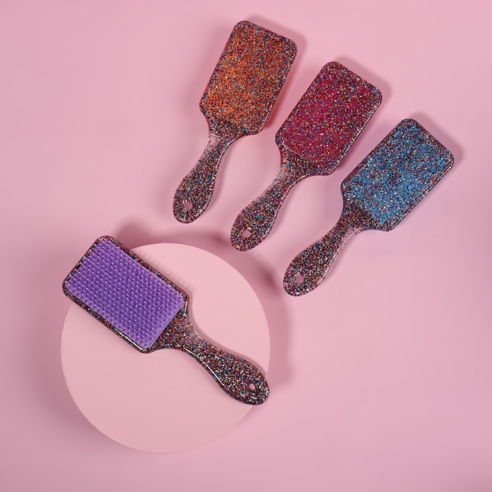 Расчёска массажная, широкая, 5,5 × 17,5 см, цвет МИКС Расчёска массажная, широкая, 5,5 × 17,5 см, цвет МИКС