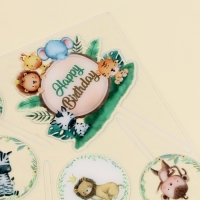 Набор топперов &laquo;С днём рождения&raquo;, зверята