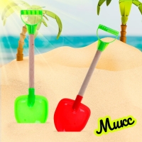 Детская лопатка с деревянной ручкой, 41 см, МИКС Детская лопатка с деревянной ручкой, 41 см, МИКС