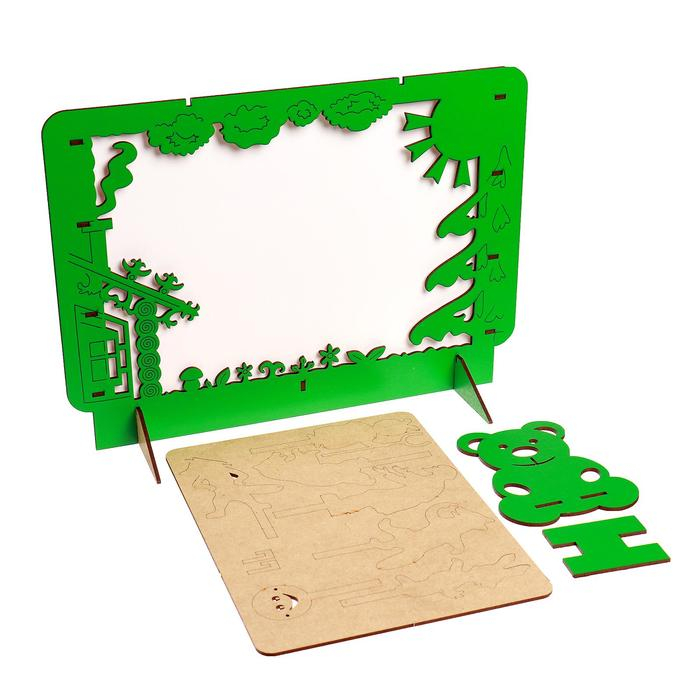 Настольная игра из дерева.Театр теней с подставкой под телефон &laquo;Колобок&raquo;