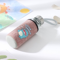 Бутылка для воды стеклянная в чехле «Дино», 300 мл, h=17 см, рисунок МИКС Бутылка для воды стеклянная в чехле «Дино», 300 мл, h=17 см, рисунок МИКС