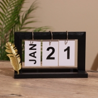 Сувенир вечный календарь, дерево, 2х20х11,5 см, цв. чёрный Сувенир вечный календарь, дерево, 2х20х11,5 см, цв. чёрный