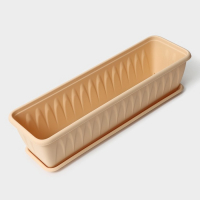 Ящик балконный &laquo;Алиция&raquo;, 60 см, с поддоном, цвет белая глина