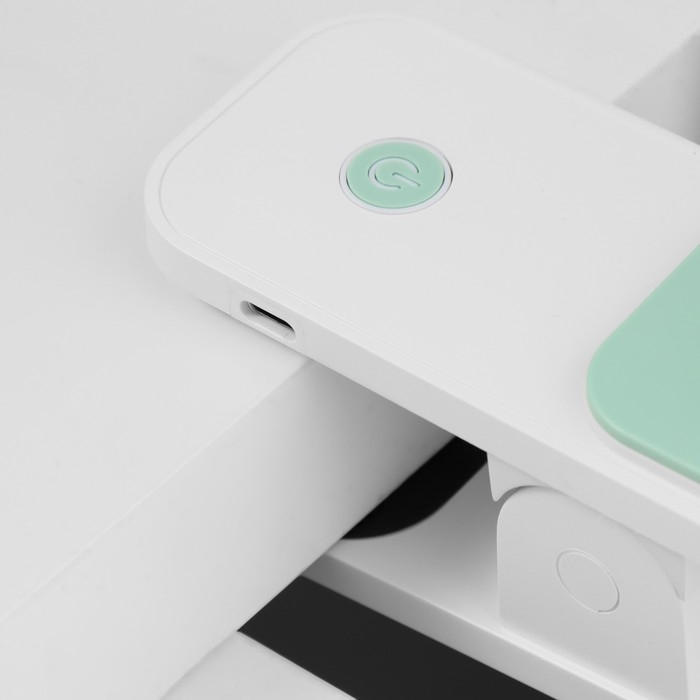 Настольная лампа Настольная лампа "Лайти" LED 4Вт USB АКБ бело-зеленый 12,5х19х32,5 см