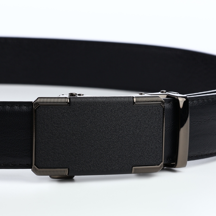 Ремень мужской, ширина 3,6 см, пряжка автомат, цвет чёрный Ремень мужской, ширина 3,6 см, пряжка автомат, цвет чёрный