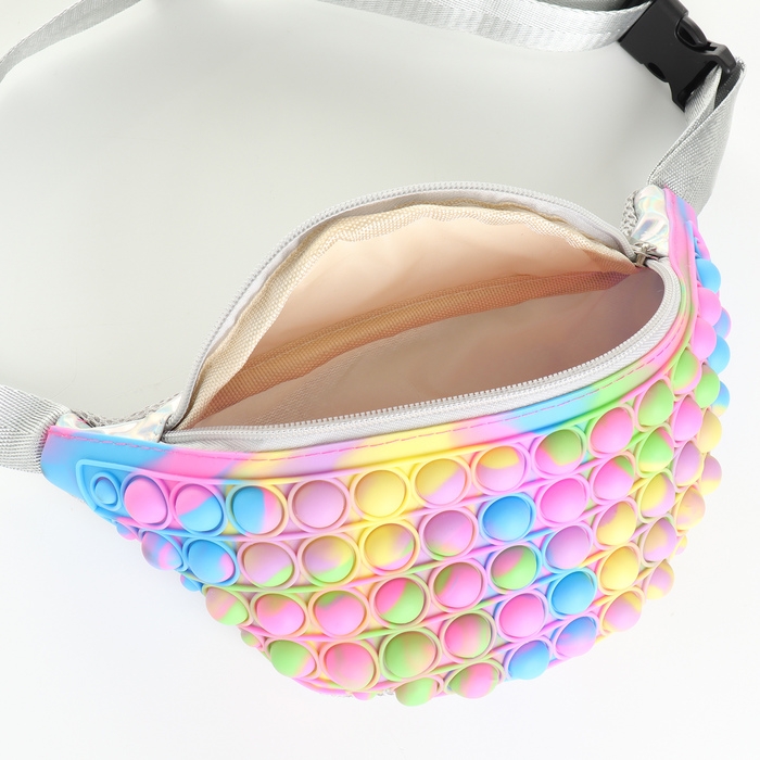 Сумка поясная детская на молнии &laquo;Выбражулька&raquo;, pop it, цвет разноцветный