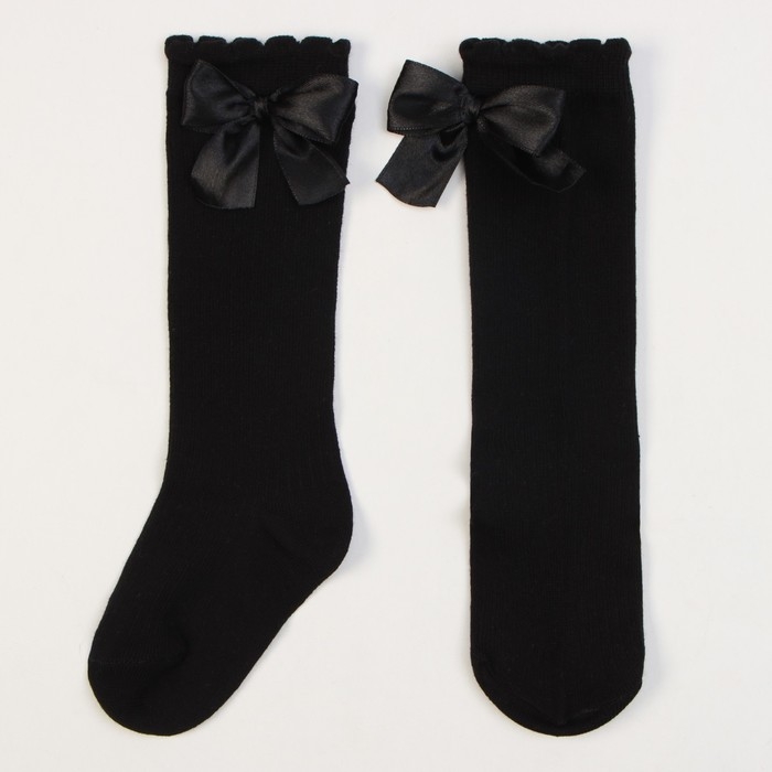 Гольфы Крошка Я «Бантик» 8-10 см, черный Гольфы Крошка Я «Бантик» 8-10 см, черный