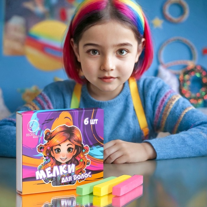 Мелки для волос, 6 шт Мелки для волос, 6 шт