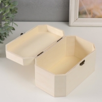 Шкатулка дерево под роспись "Скошенные углы" замок пряжка 20х12х11 см Шкатулка дерево под роспись "Скошенные углы" замок пряжка 20х12х11 см