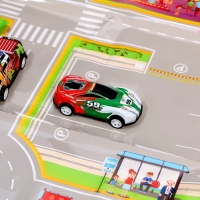 Набор машинок «Безумные гонки», металлические, инерция, игровой коврик, в детском ящике на колёсах с крышкой, 50 шт. Набор машинок «Безумные гонки», металлические, инерция, игровой коврик, в детском ящике на колёсах с крышкой, 50 шт.