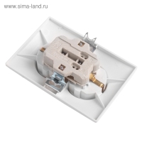 Розетка Smartbuy "Венера", двухместная, керамика, 16 А , с заземлением, белая Розетка Smartbuy "Венера", двухместная, керамика, 16 А , с заземлением, белая