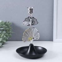 Подсвечник металл на 1 свечу "Лист Гинкго" d-2 см 15,5х15,5х24,5 см Подсвечник металл на 1 свечу "Лист Гинкго" d-2 см 15,5х15,5х24,5 см