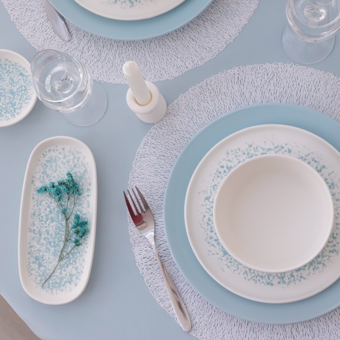 Блюдо сервировочное фарфоровое Magistro «Лунный океан» 21,5×10×2,2 см Блюдо сервировочное фарфоровое Magistro «Лунный океан» 21,5×10×2,2 см