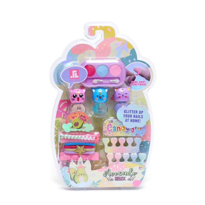 Набор косметики для девочки Набор косметики для девочки "Авокадо", с резинками для волос