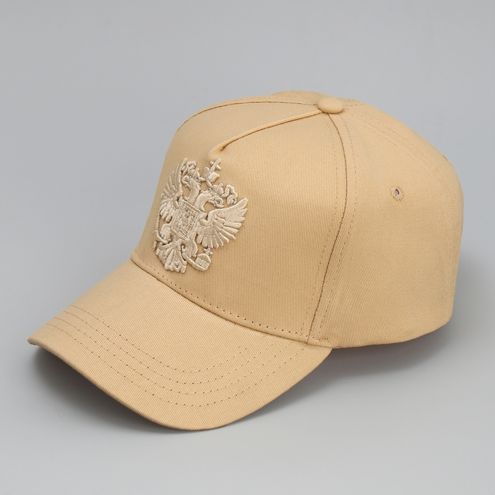 Кепка женская «Герб», цвет бежевый, р-р 56 Кепка женская «Герб», цвет бежевый, р-р 56