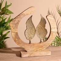 Сувенир интерьерный в деревянном кольце "Крылья" 25х8х28 см Сувенир интерьерный в деревянном кольце "Крылья" 25х8х28 см