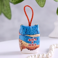 Сувенир "Сова в синем шарфике", керамика Сувенир "Сова в синем шарфике", керамика