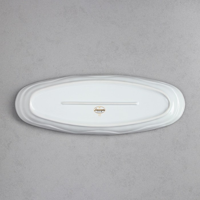 Селедочница &laquo;Рыбное ассорти&raquo;, 800 мл, золотая обводка, фарфор, Иран