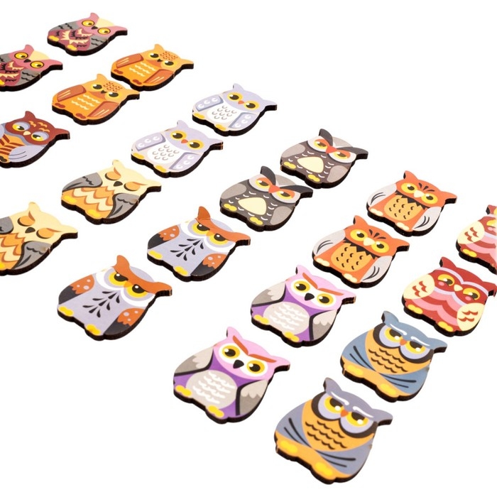 Игра настольная мемо &laquo;Совы&raquo; Far far land wood (24 фишки в коробке)