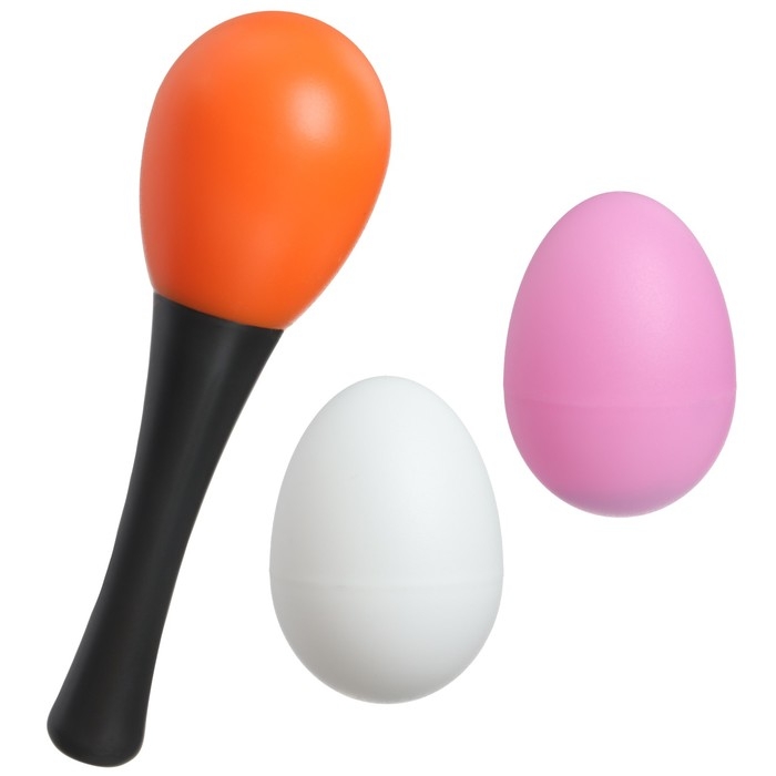 Набор погремушек «Перкуссионный маракас, 2 яичка», шейкеры, цвет МИКС, Крошка Я Набор погремушек «Перкуссионный маракас, 2 яичка», шейкеры, цвет МИКС, Крошка Я