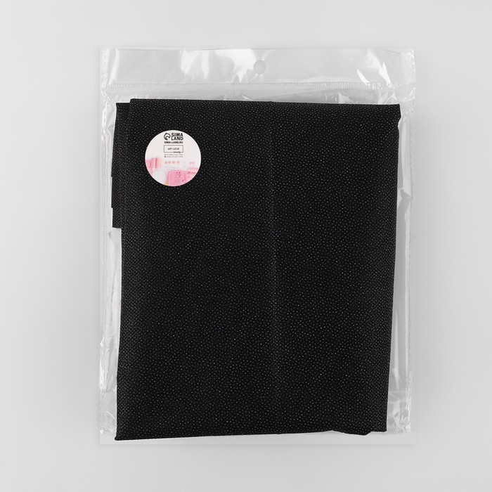 Флизелин клеевой, точечный, 50 г/кв.м, 1 &times; 1 м, цвет чёрный