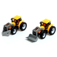 Грузовик инерционный «Автовоз», с 2 тракторами, цвет МИКС Грузовик инерционный «Автовоз», с 2 тракторами, цвет МИКС