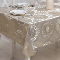 Клеёнка на стол &laquo;Солнце&raquo;, на тканевой основе, рулон 20 метров, ширина 137 см, толщина 0,22 мм, цвет золотой