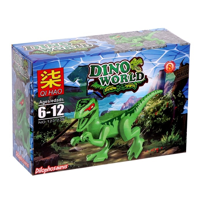 Конструктор блочный &laquo;Динозавры&raquo;, 12 видов, МИКС