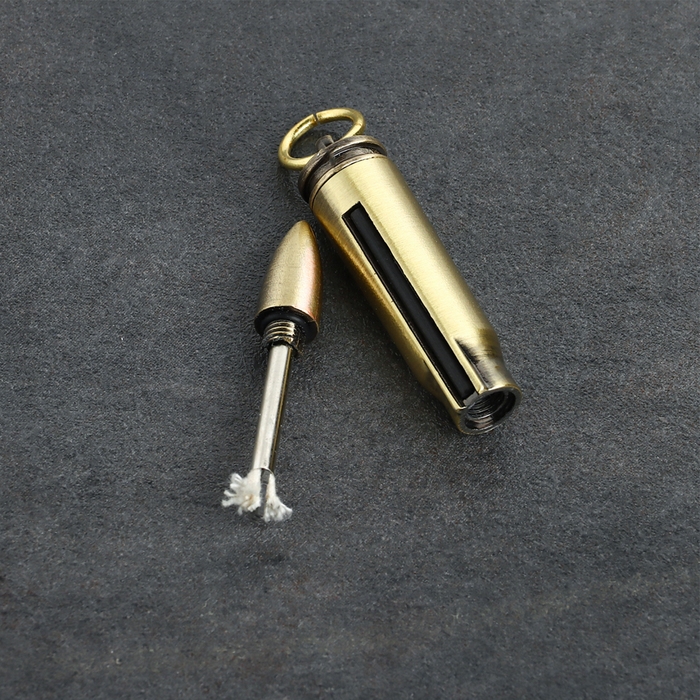 Вечная спичка Вечная спичка "Патрон" туристическая, с кольцом, 8 см