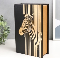 Сейф-книга дерево кожзам "Золотая зебра" 27х18х7 см Сейф-книга дерево кожзам "Золотая зебра" 27х18х7 см