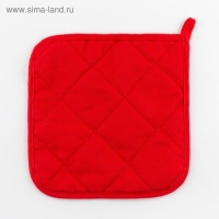 Прихватка "Christmas red flowers" 19х19см, саржа, 100% х/л,ватин 250г/м2