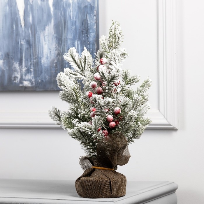 Фигура светодиодная &laquo;Зимняя хвоя&raquo; 35 x 27 x 27 см, 20 LED, батарейки AG13x3 (в комплекте), свечение тёплое белое