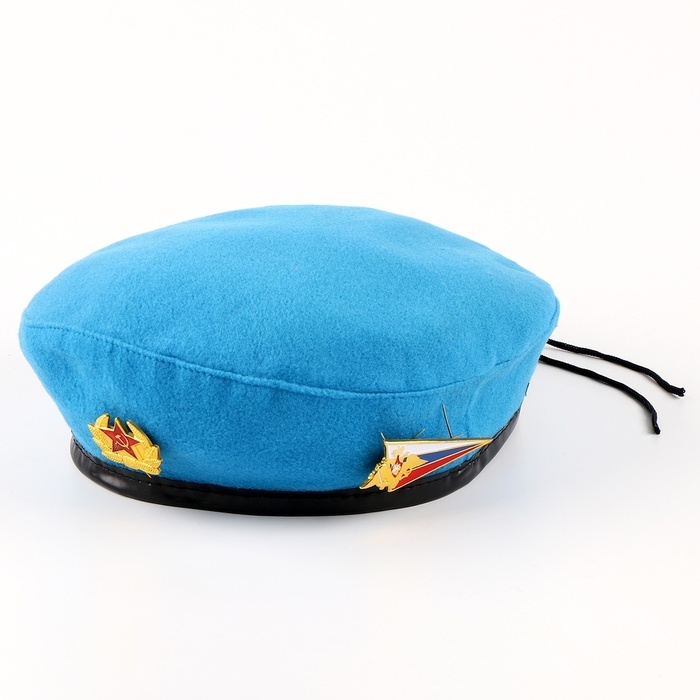 Карнавальный набор «Сильный солдат» голубой берет, размер 54-56, значок, флажок Карнавальный набор «Сильный солдат» голубой берет, размер 54-56, значок, флажок