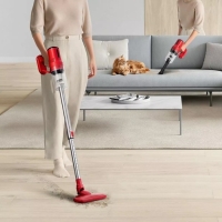 Пылесос Kitfort КТ-5239, вертикальный, 600 Вт, 0.8 л, красно-белый Пылесос Kitfort КТ-5239, вертикальный, 600 Вт, 0.8 л, красно-белый