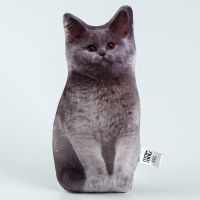 Игрушка-антистресс «Серый кот», 19х28 см Игрушка-антистресс «Серый кот», 19х28 см