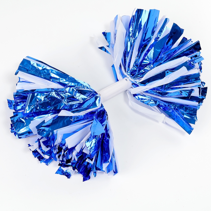 Помпон 1шт, цвет синий+белый Помпон 1шт, цвет синий+белый