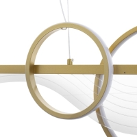 Светильник "Фьюжн" LED 110Вт 3000-6000К золото 100х12х28см Светильник "Фьюжн" LED 110Вт 3000-6000К золото 100х12х28см