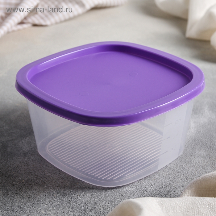 Контейнер для продуктов с мерной шкалой «BioFresh», 900 мл, прозрачный, крышка микс Контейнер для продуктов с мерной шкалой «BioFresh», 900 мл, прозрачный, крышка микс