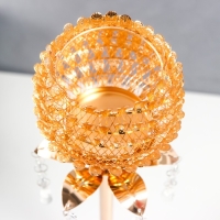 Подсвечник металл на 1 свечу "Цветок чешуйчатый" золото 42х11х11 см Подсвечник металл на 1 свечу "Цветок чешуйчатый" золото 42х11х11 см