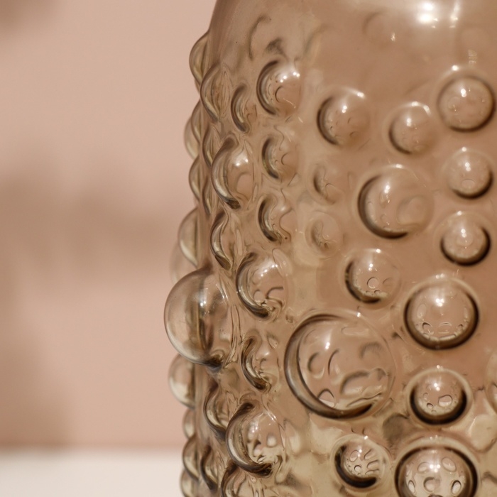 Ваза для цветов &laquo;Мальва&raquo; из темного прозрачного стекла 30 х 15 х 15 см