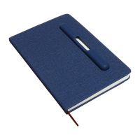 Ежедневник недатированный A5, 96л, лин, держатель для телефона/планшета/ручки, Синий Ежедневник недатированный A5, 96л, лин, держатель для телефона/планшета/ручки, Синий