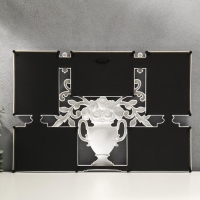 Фоторамка пластик на 5 фото 10х15 см "Ваза с цветами" белая 31х46 см