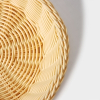 Корзинка для подачи Доляна «Ваниль», 21×21×6,5 см, цвет молочный Корзинка для подачи Доляна «Ваниль», 21×21×6,5 см, цвет молочный