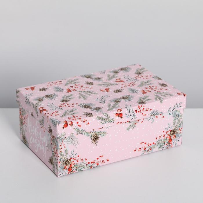 Набор подарочных коробок 5 в 1 &laquo;Зима время чудес&raquo;, 32,5 х 20 х 12,5 - 22 х 14 х 8,5 см, Новый год