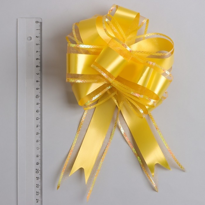 Бант-шар №5 Бант-шар №5 "Перламутровая полоска", цвет жёлтый