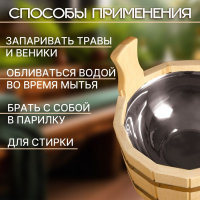 Набор для бани и сауны, шайка 3 л, черпак 0,2 л