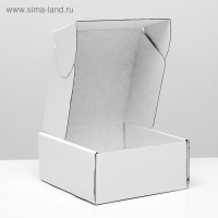 Коробка самосборная, без окна, белая, 19 х 19 х 9 см