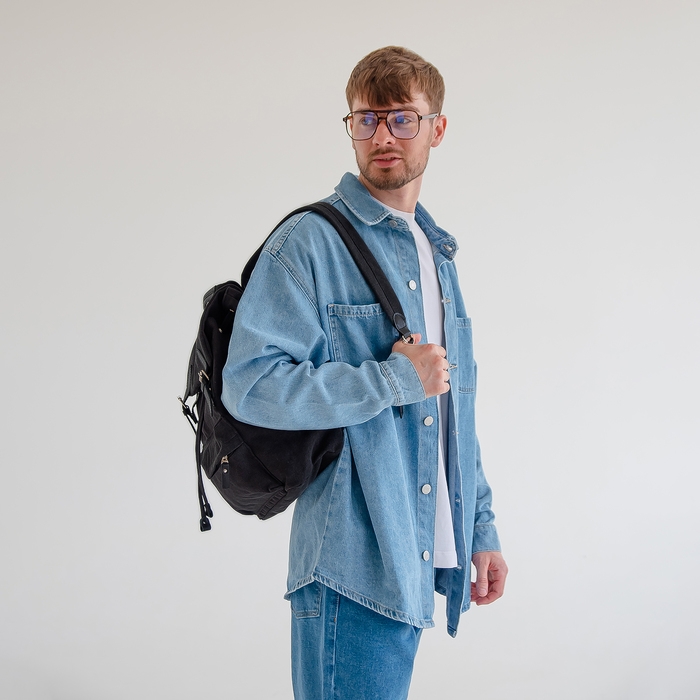 Рюкзак мужской городской, TEXTURA, текстиль, цвет чёрный Рюкзак мужской городской, TEXTURA, текстиль, цвет чёрный