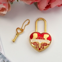 Замок свадебный с ключом &laquo;Вместе навсегда&raquo;.